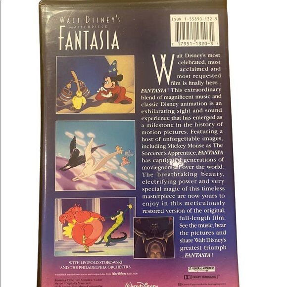 Sealed Walt Disney Masterpiece VHS Fantasia new never used not sealed - Picture 2 of 10